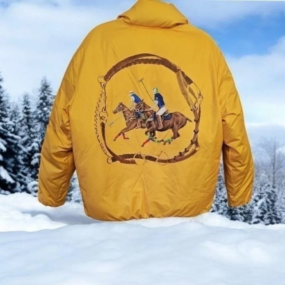 Polo Ralph Lauren Equestrian Yellow Puffer‎ XXL Men / 2XL Women 90% Down 26